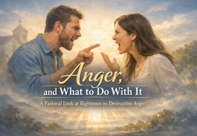 Anger, and What to Do With It — a pastoral look at righteous vs. destructive anger