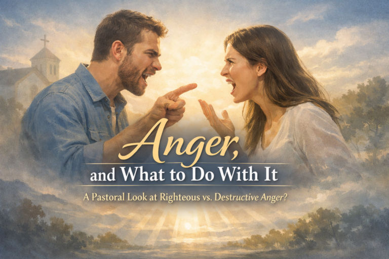 Anger, and What to Do With It — a pastoral look at righteous vs. destructive anger