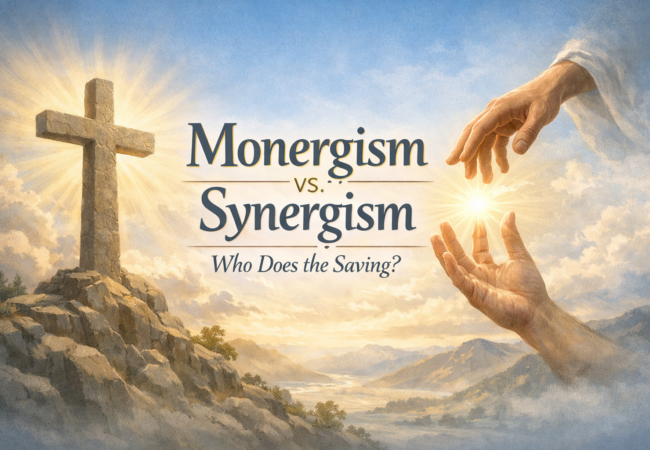 Monergism vs. synergism — who does the saving?