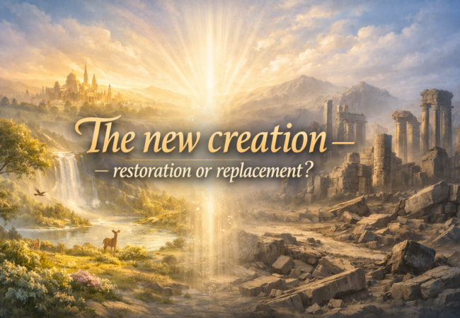 The new creation — restoration or replacement?
